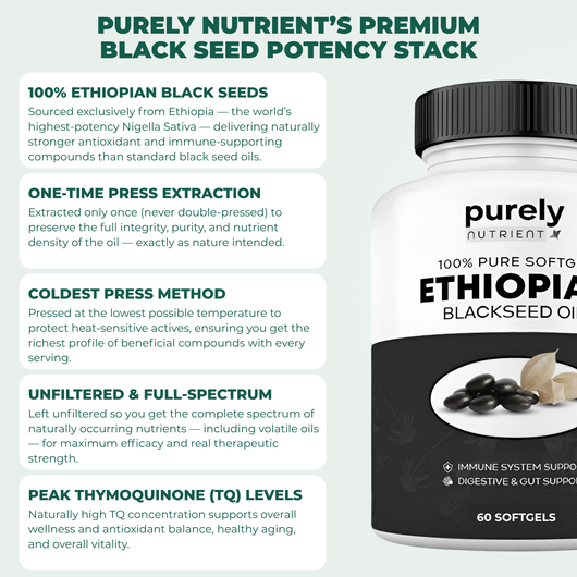 Purely Nutrient Ethiopian Black Seed Oil